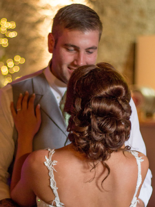 bride hair up back