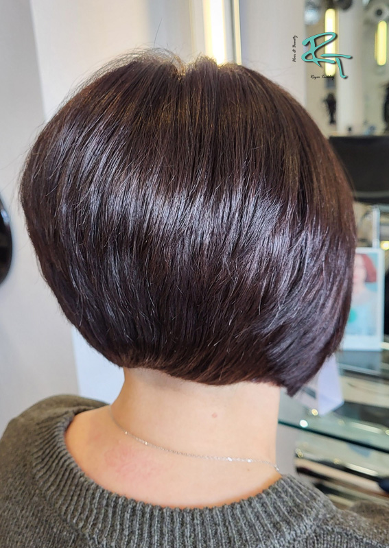 shiny layered bob